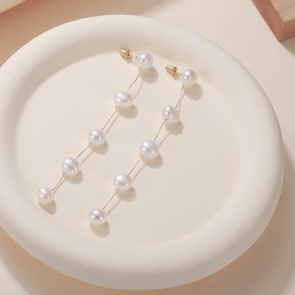 Freshwater Shell Pearl Sterling Silver Earrings - Picture 10 of 11